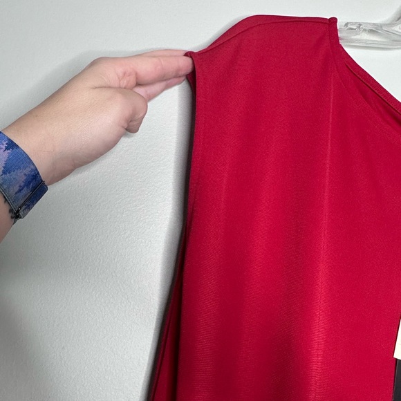 NWT Talbots Red Short Sleeve Cinched Waist Dress Sz Large! - Picture 4 of 6